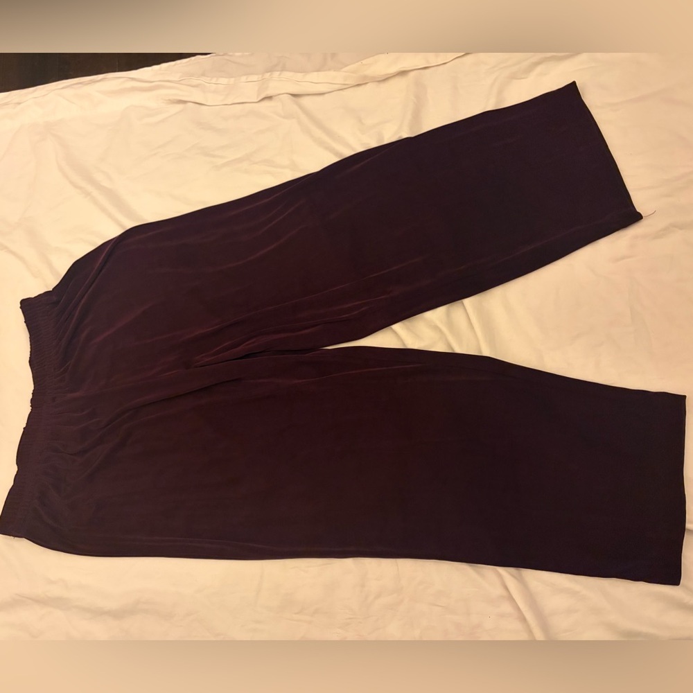 Rabbit Rabbit Rabbit Wide-Leg Pants in Dark Plum